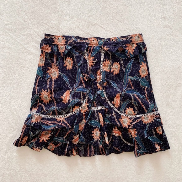$700 Isabel Marant Ugi skirt boho frill mini 36 small US 4 - Picture 3 of 6
